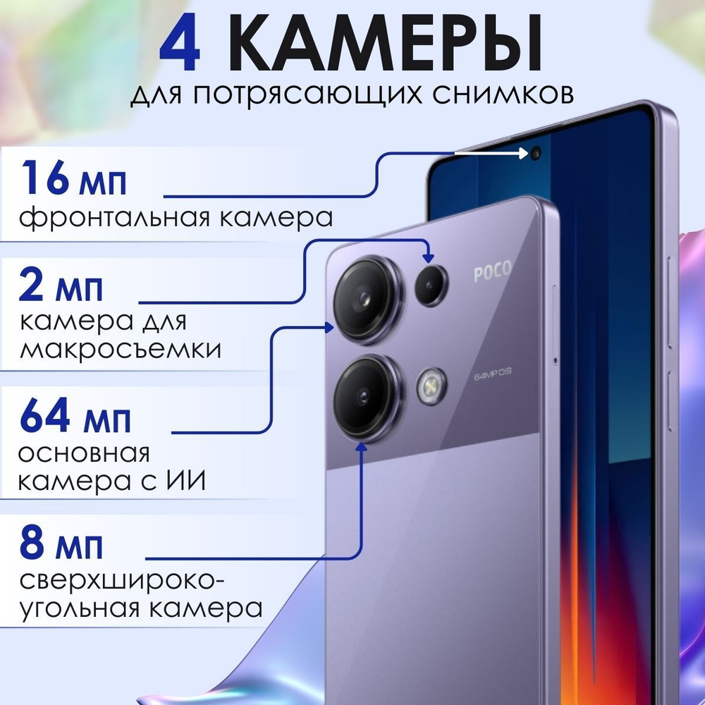 Смартфон POCO M6 Pro 8/256 Black (черный)