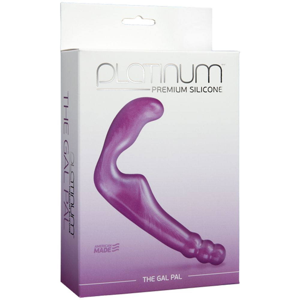 Безременной страпон, стимулятор точки G без вибрации Platinum Premium Silicone - The Gal Pal - Purple