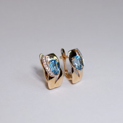 Серьги с топазом Swiss