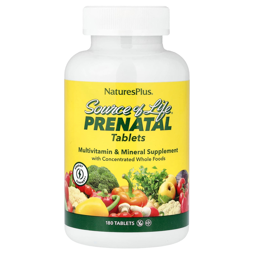 NaturesPlus, Source of Life®, пренатальный комплекс, 180 таблеток