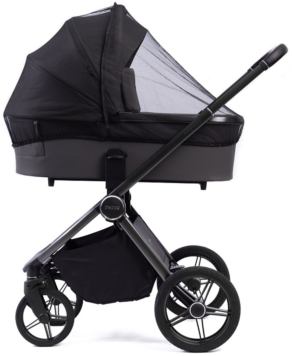 Детская коляска Peppy Monaco 3 в 1 с автокреслом Verona Beige Antrazit (графитовый), рама серая