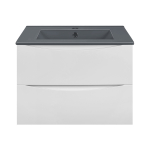 Тумба под раковину Vincea Mia 600 подвесная, 2 выкатных ящика soft close, G.White
