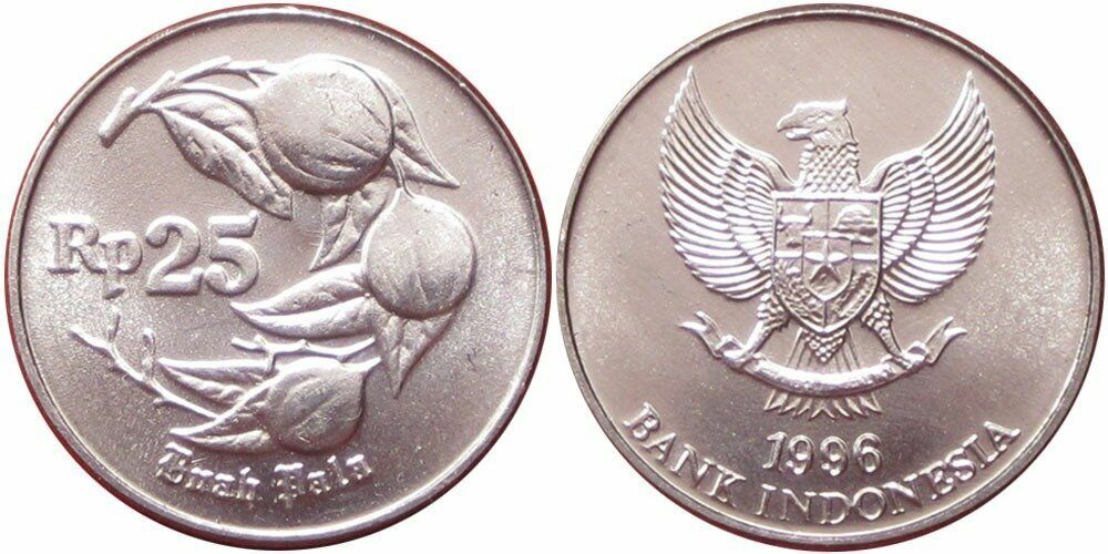 Индонезия 25 рупий, 1991-1996 UNC