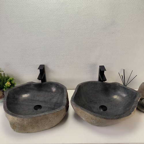 Раковина из речного камня ПАРА! RS-63838 54*47*15 2шт 0127