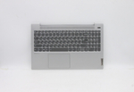 Верхняя панель с клавиатурой (топкейс) для ноутбука Lenovo ideapad 5-15ARE05 81YQ/Ideapad 5-15ITL05 82FG раскладка - русская, с подсветкой, без фингерпринта, серый (5CB1A24842), оригинал