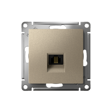 Розетка телефонная 1-м СП AtlasDesign RJ11 механизм шампань SE ATN000581
