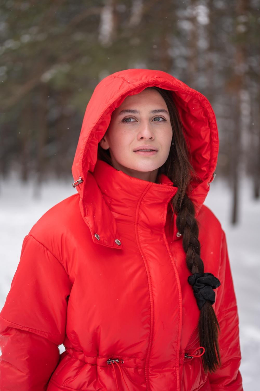 Костюм женский зимний "Fly" красный-черный