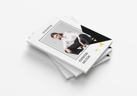 PSD-Шаблон фотокниги "BLACK&YELLOW"