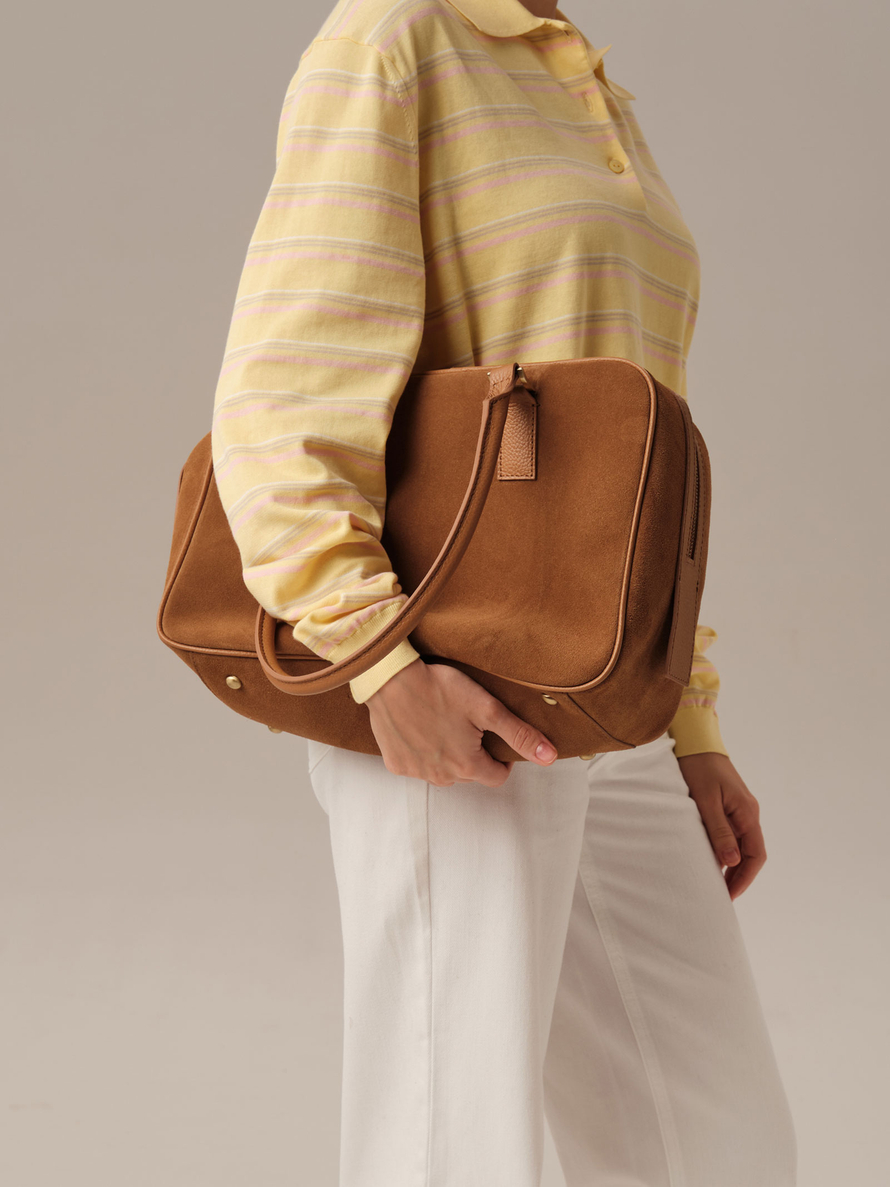 Замшевая сумка DBR Dominique 31389 светло-коричневый