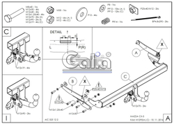 Фаркоп оцинкованный Galia M129C для Mazda CX-5 2012-2017, 2017-(паспорт и сертификат в комплекте)(без электрики)