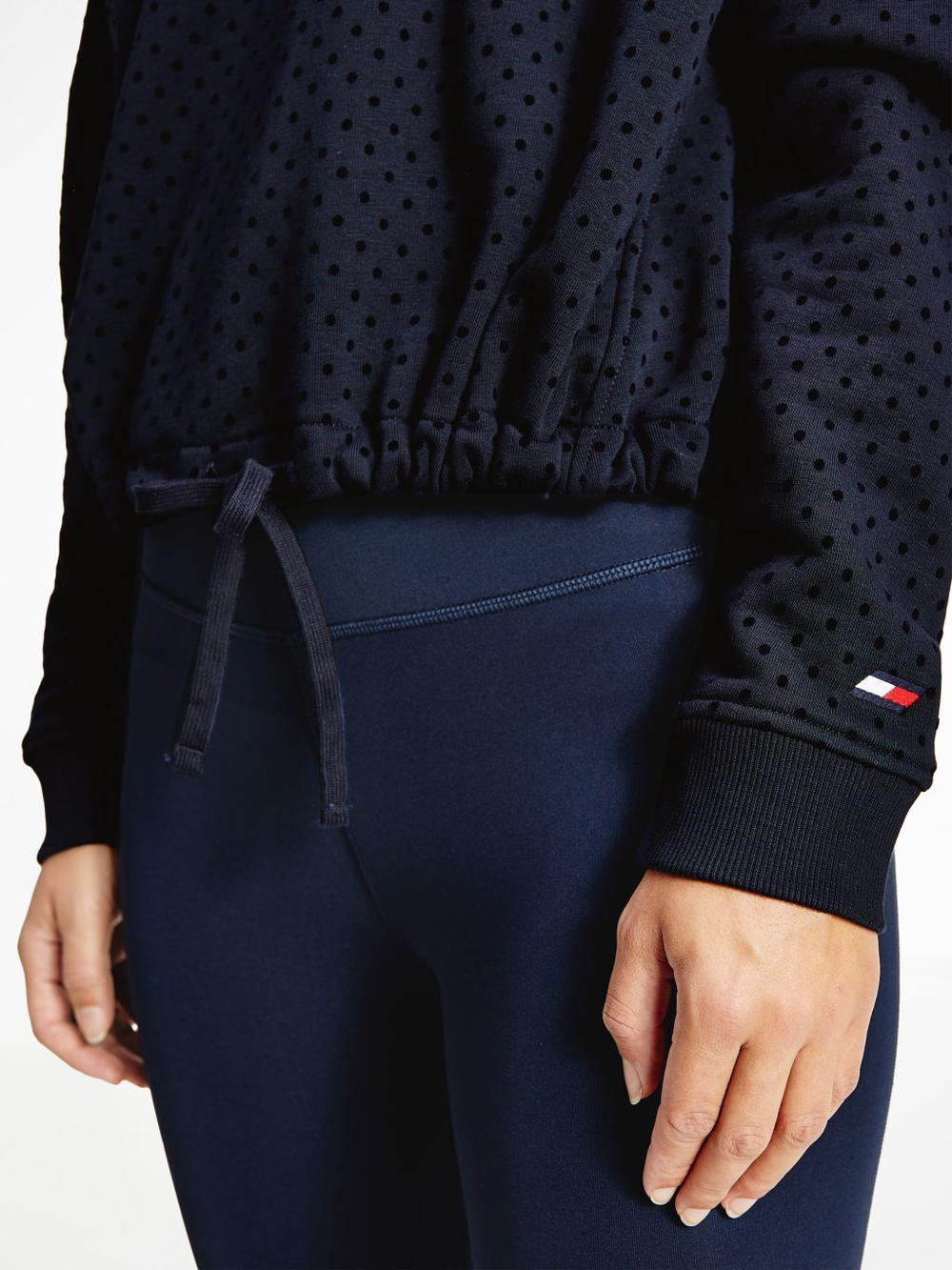 Женская теннисная куртка Tommy Hilfiger Relaxed Polka Dot Hoodie - desert sky polka dots