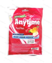 Карамель леденцовая Anytime Plum &amp; Peach Lotte, Корея, 74 гр.