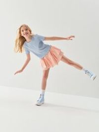 Футболка укороченная "Голубая" 7+