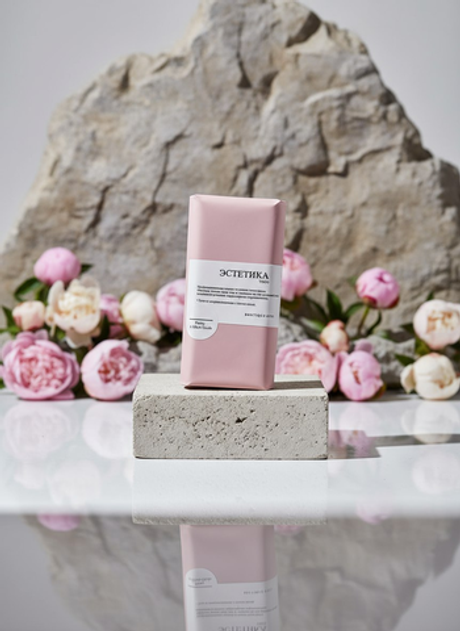 BOUTIQUE DE SAVON Масляная плитка-жгут для тела Пион, замша и роза (по мотивам Peony & Blush Suede)