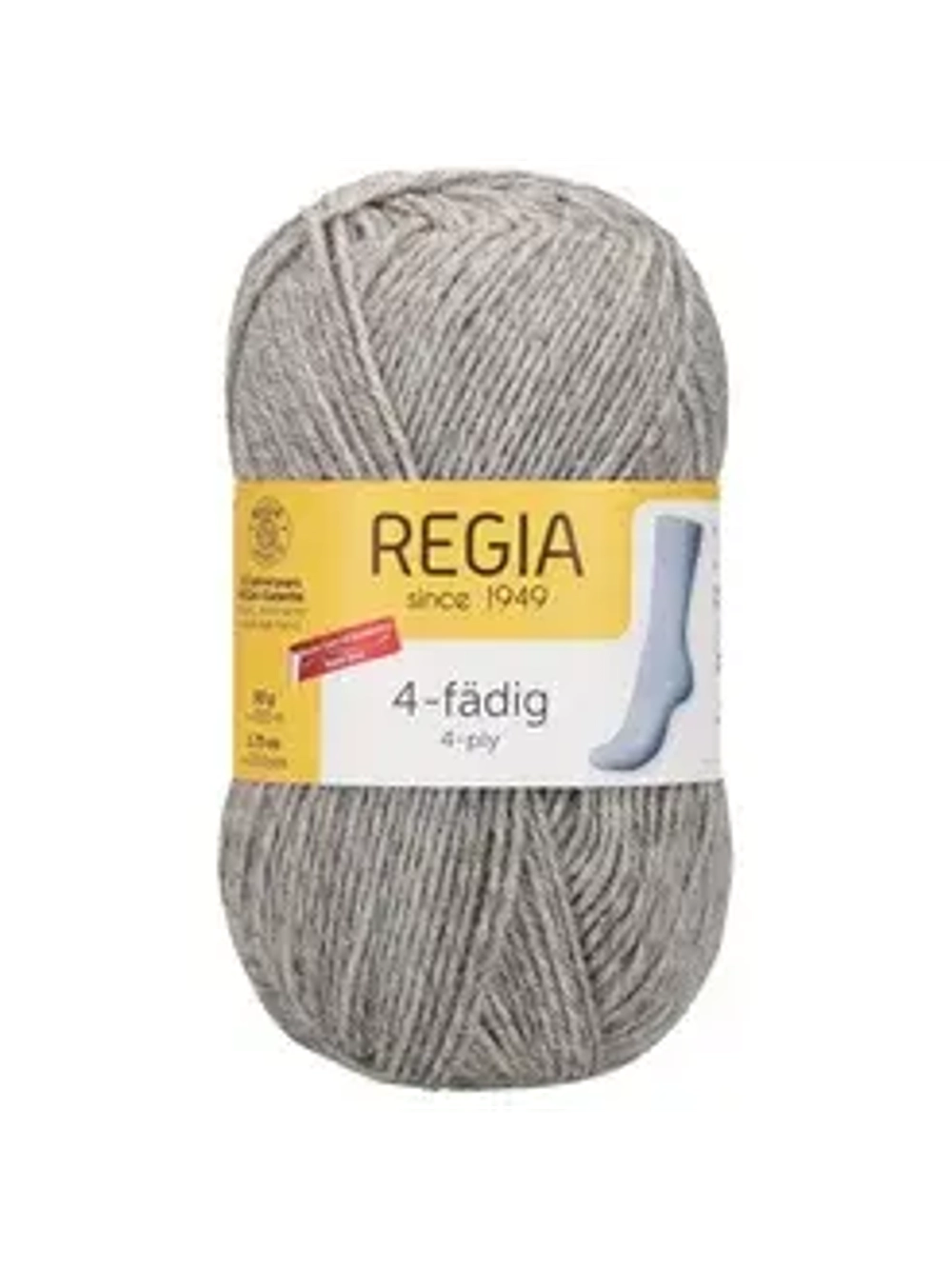 Пряжа носочная Regia 4-fadig Color (00033/фланелевый серый)