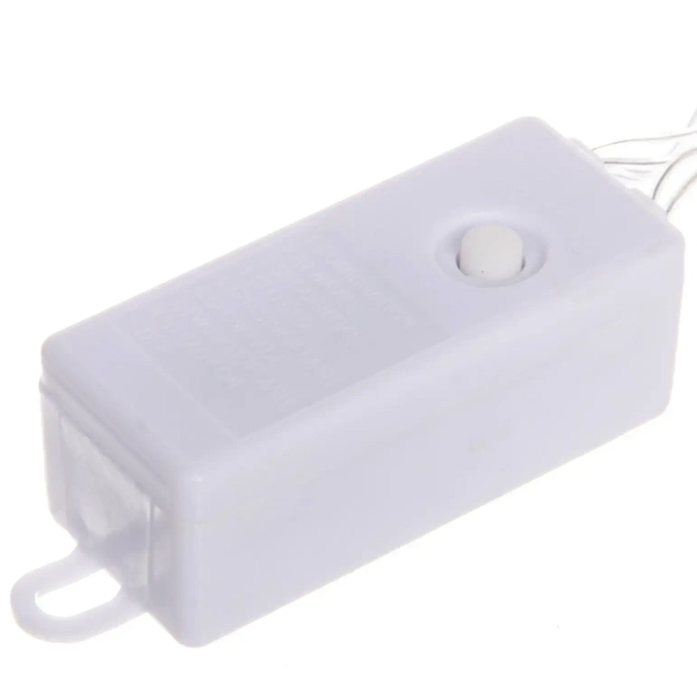 Гирлянда для дома ЗАНАВЕС «Жемчужина» ш3* в1 м 100 ламп LED, прозр. пров, 8 реж,IP-40, Теплый белый (возможность соединения)