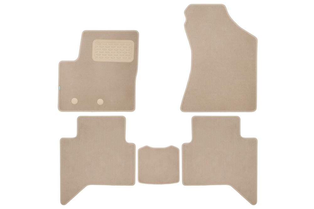Коврики в салон для CHANGAN Hunter Plus 2023-, пикап, 5шт. (текстиль, бежевые) KLEVER0409200622112KH