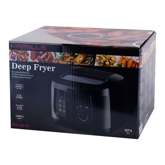 Фритюрница электрическая 2,5 л. 1800 Вт. Kamille KM 6810