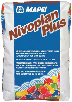 MAPEI Безусадочная штукатурная смесь NIVOPLAN PLUS / НИВОПЛАН, мешок 25 кг