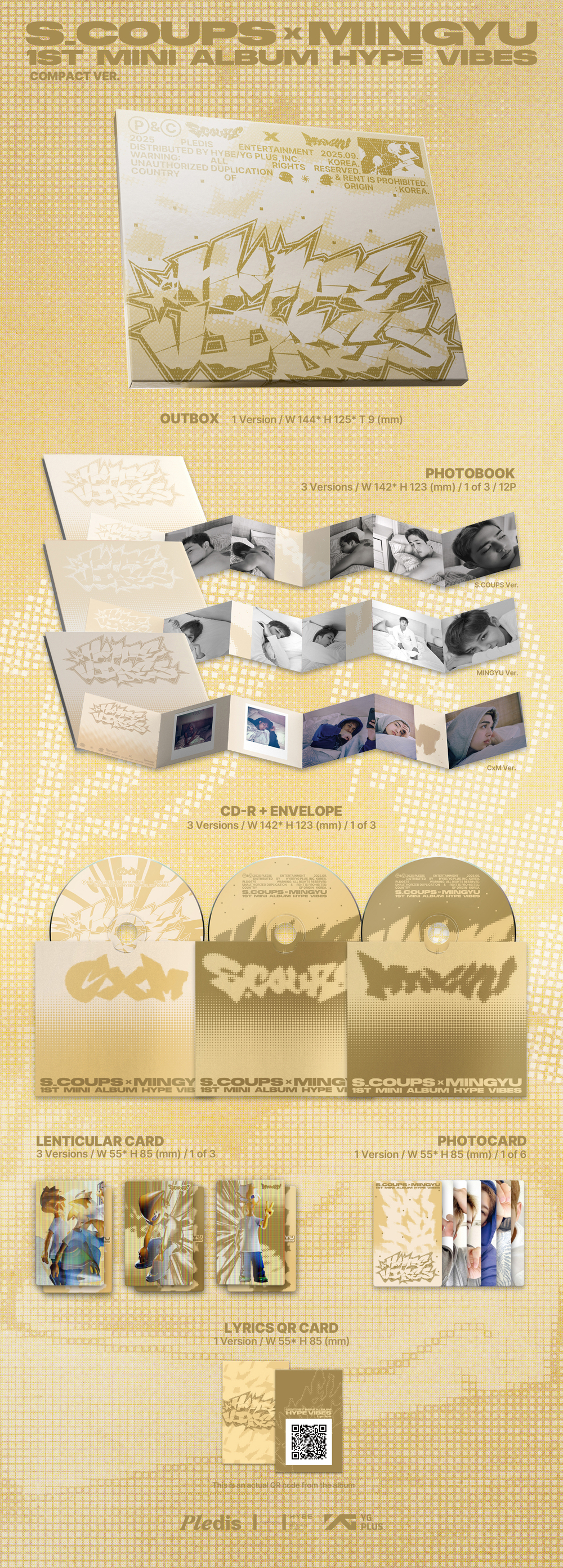 Альбом S.COUPS X MINGYU (SEVENTEEN) - 1st Mini Album [HYPE VIBES] (COMPACT Ver.)