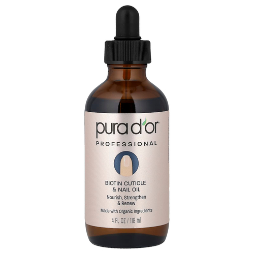 Pura D'or, Professional, масло для кутикулы и ногтей с органическим биотином, 118 мл (4 жидк. унц.)