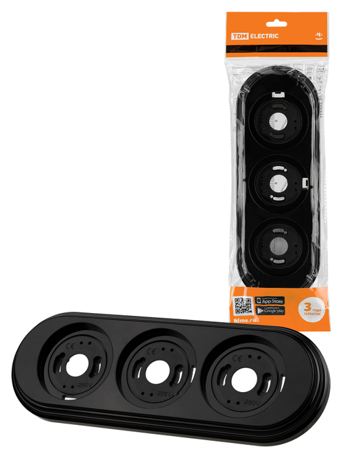 Рамка 3-ая Виви черная TDM