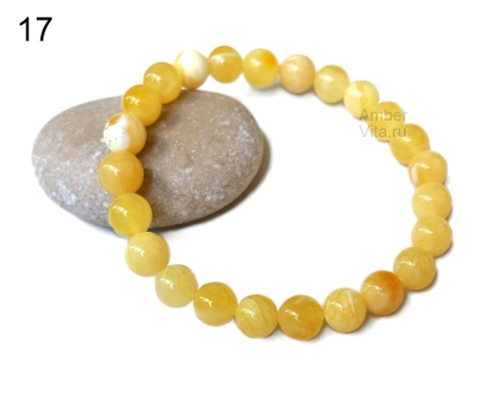 <раслет шары янтарные
