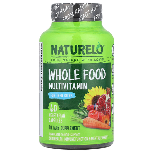 NATURELO, Мультивитамины из цельных продуктов для парней, 60 вегетарианских капсул