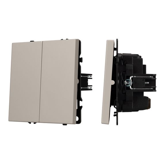 Механизм выключателя двухклавишный перекрёстный SWT-NOBE-MKX2-SFPL-CA (230V, 10A) Arlight 061791