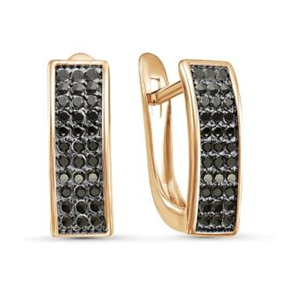 Серьги из золота с фианитами