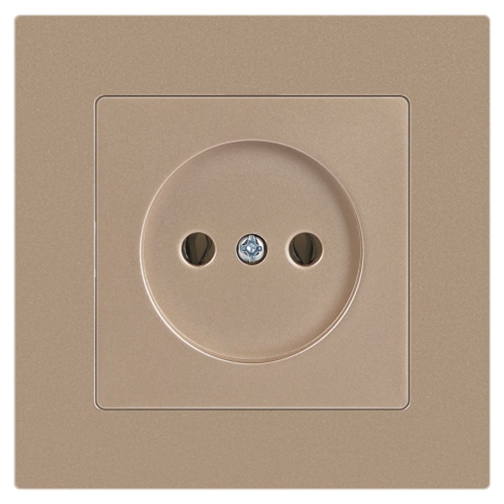 Розетка Intro Accent 6-201-04 2P 16А-250В IP20 СУ AL/CU шампань