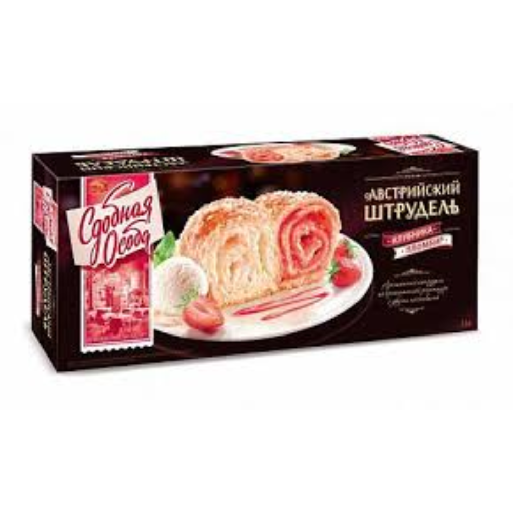 Австрийский Штрудель клубника и пломбир Сдобная Особа 400 гр