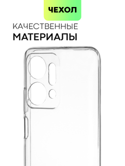 Чехол BROSCORP для Honor X7a (арт. HW-HX7A-TPU-01-TRANSPARENT)