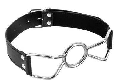 Металлический кляп-паук на регулируемых ремешках (Цвет: черный с серебристым)