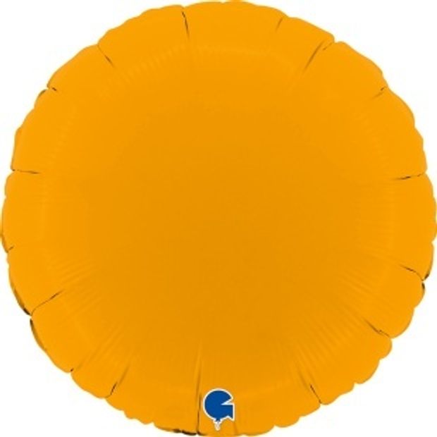 G Шар (18''/46 см) Круг, Оранжевый, Сатин(БГ-15)