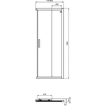 Реверсивная панель-дверь 80 см Ideal Standard CONNECT 2 Corner Square/Rectangular K9259V3