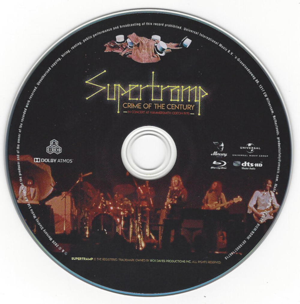 Supertramp / Crime Of The Century (In Concert At Hammersmith Odeon 1975)(Limited Edition)(Blu-ray)