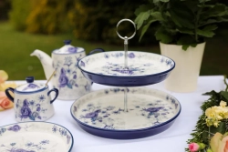 Kitchen Craft London Pottery 26 см 1-ярусный стеклянный поднос Голубая роза EAN 5057982075347