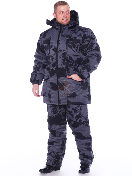 КОСТЮМ ЛЕС ЗИМНИЙ (ГРЕТА КМФ черная точка)