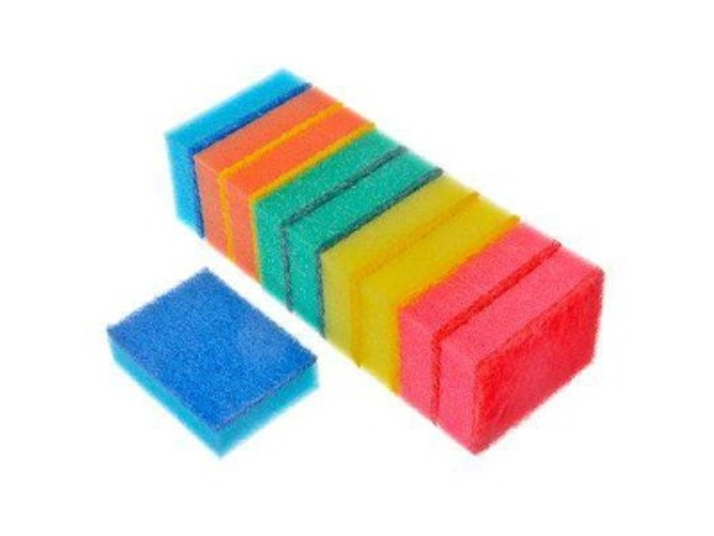 Набор губок для мытья посуды VETTA  Премиум 9*6,5*2,5см (10шт/уп)(24уп/кор)