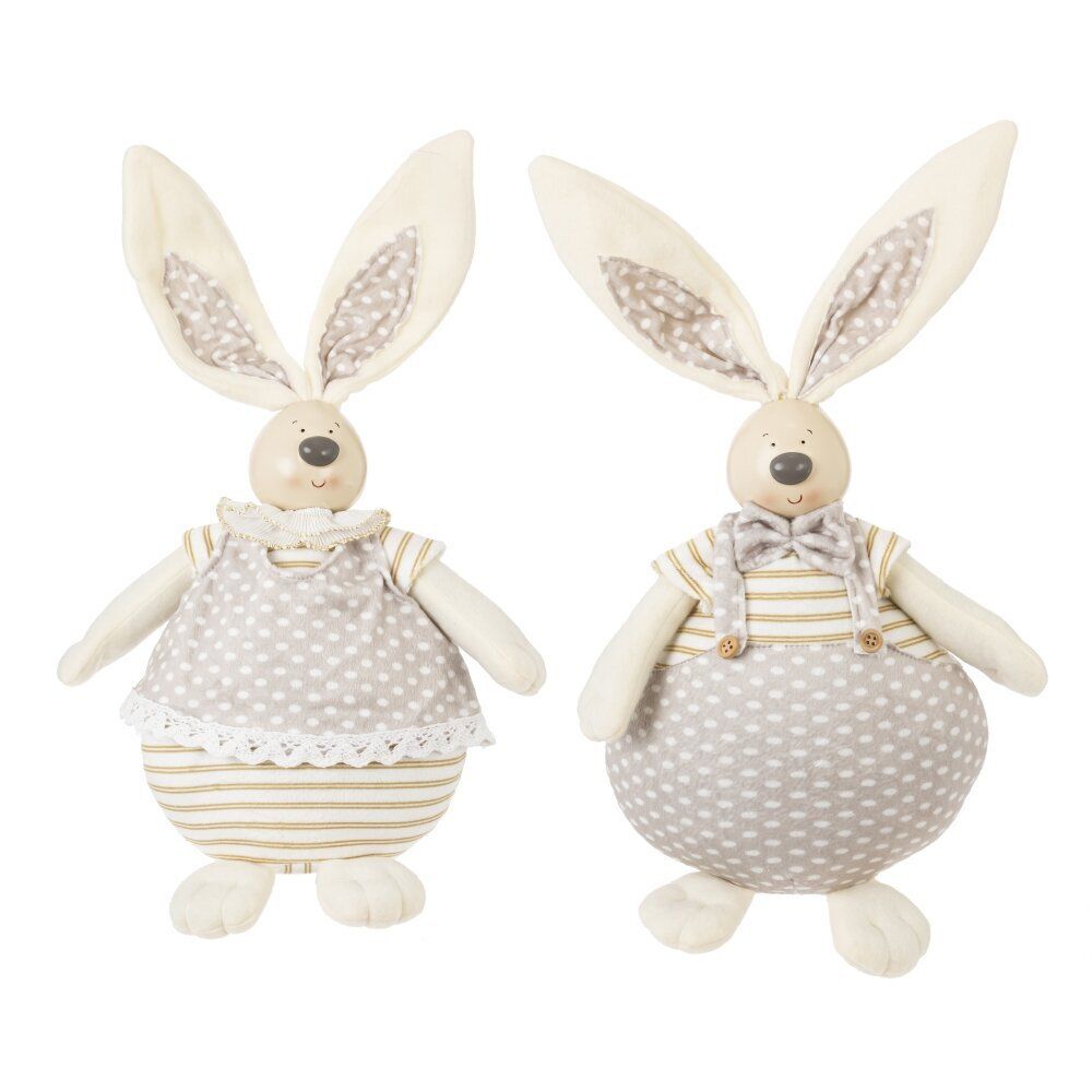 GAEM Игрушка набивная "Заяц/Зайка", L18 W13 H37/27 см, 2в.