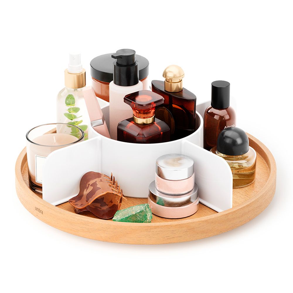 Органайзер для специй Bellwood, белый/натуральное дерево