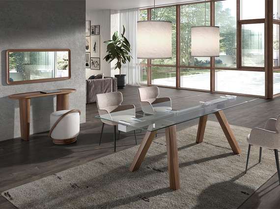 Настенное зеркало Angel Cerda 3248 в раме из ореха 120x60 см