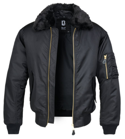 Brandit MA2 FUR COLLAR JACKET  black