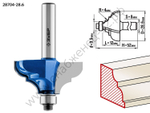 ЗУБР 28,6x12мм, радиус 4мм, фреза кромочная калевочная №3