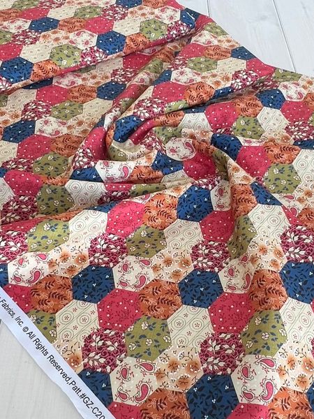 ГЕКСАГОНЫ ЦВЕТНЫЕ 100% хлопок 3