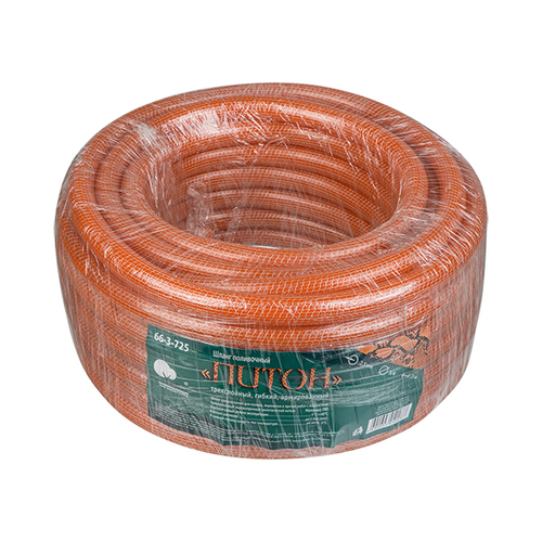 Шланг 3/4" 25 м, поливочный армированный мягкий 3-х слойный 2,5мм, оранжевый, ПВХ , "ПИТОН", 66-3-725