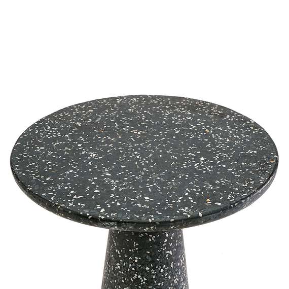 Журнальный столик Bayn, Ø45х55 см, черное терраццо