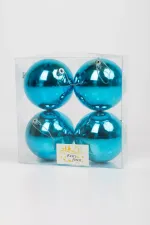 Набор новогодних шаров (4 шт) глянцевые