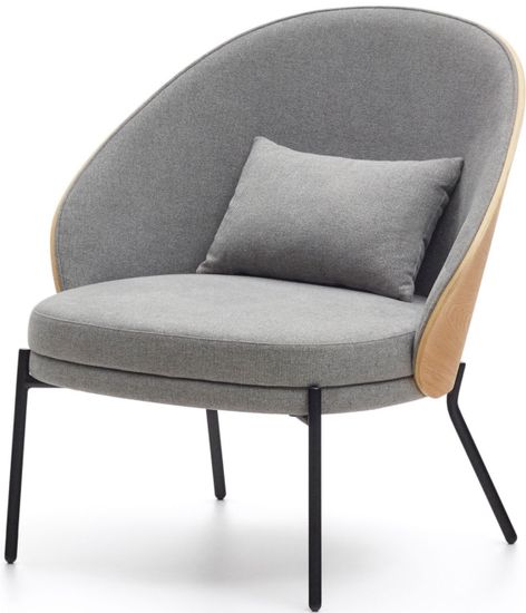 Кресло Eamy светло-серое из шпона ясеня с натуральной отделкой Испания La Forma